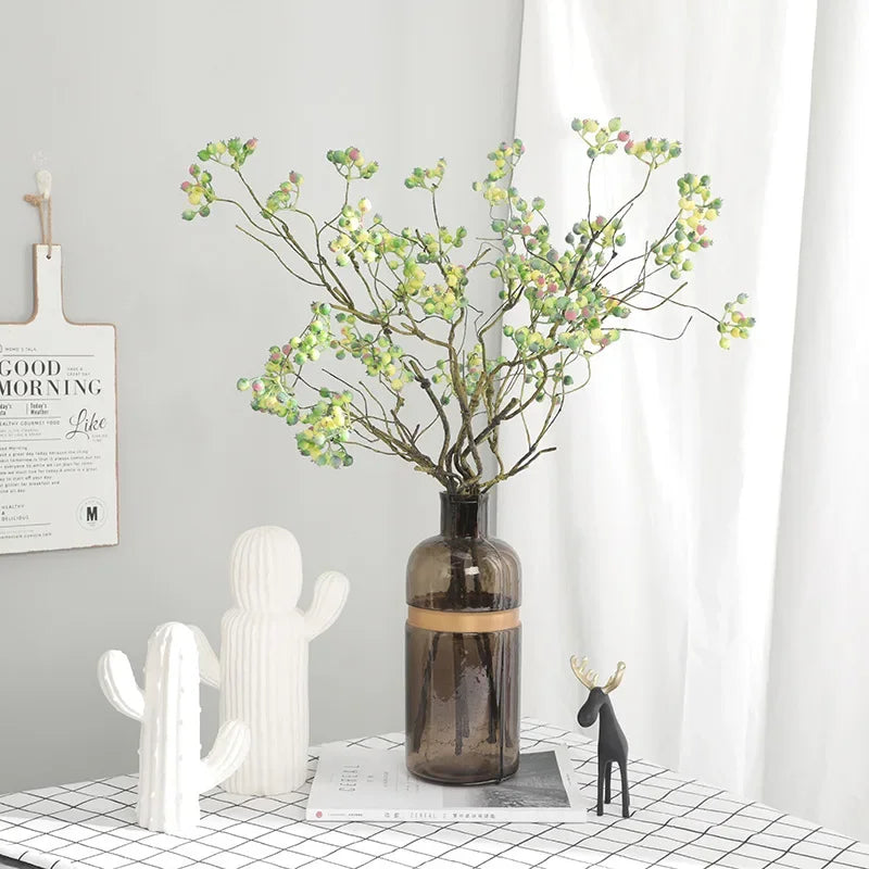 72cm American Cranberry Artificial Berry Branch – Timeless Elegance for Sophisticated Interiors