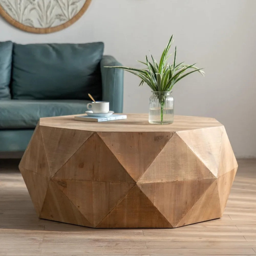 Geometric Drum Coffee Table