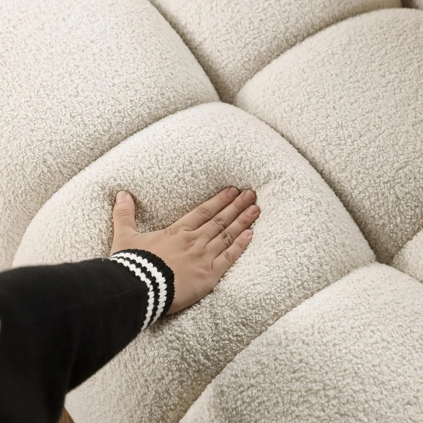 Cozy Marshmallow 2-Seater Boucle Sofa