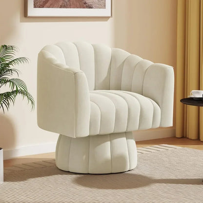 360° Swivel Velvet Barrel Accent Chair