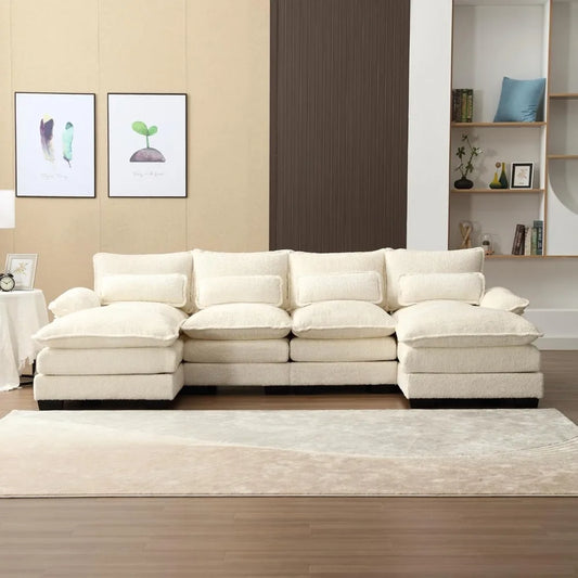 U-Shaped Modular Chenille Sectional Sofa