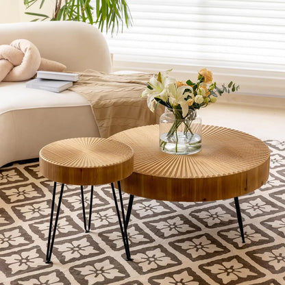 Modern Farmhouse Nesting Coffee Table Set