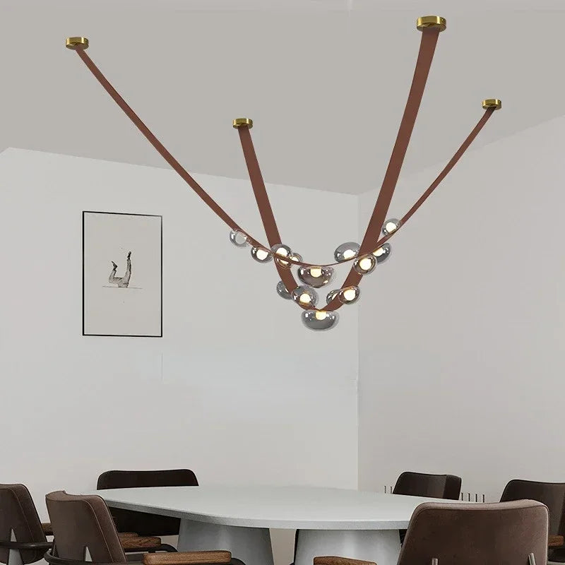 Elegant Leather LED Pendant Lamp