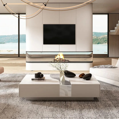 Modern LED Coffee Table with Storage