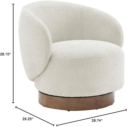 Modern Round Barrel Armchair