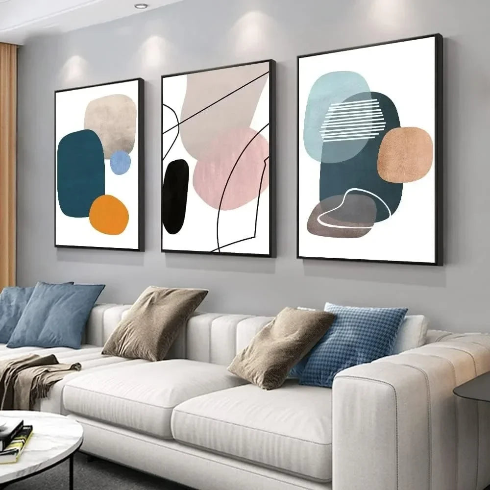 Abstract 3-Piece Framed Decorative Wall Art