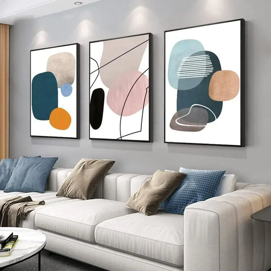 Abstract 3-Piece Framed Decorative Wall Art