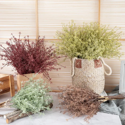 Elegant Artificial Chestnut Grass Bouquet – Timeless Beauty for Any Occasion