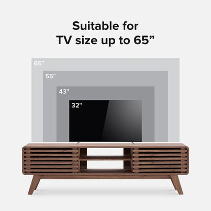 Walnut 59” TV Stand for 55-65" TV