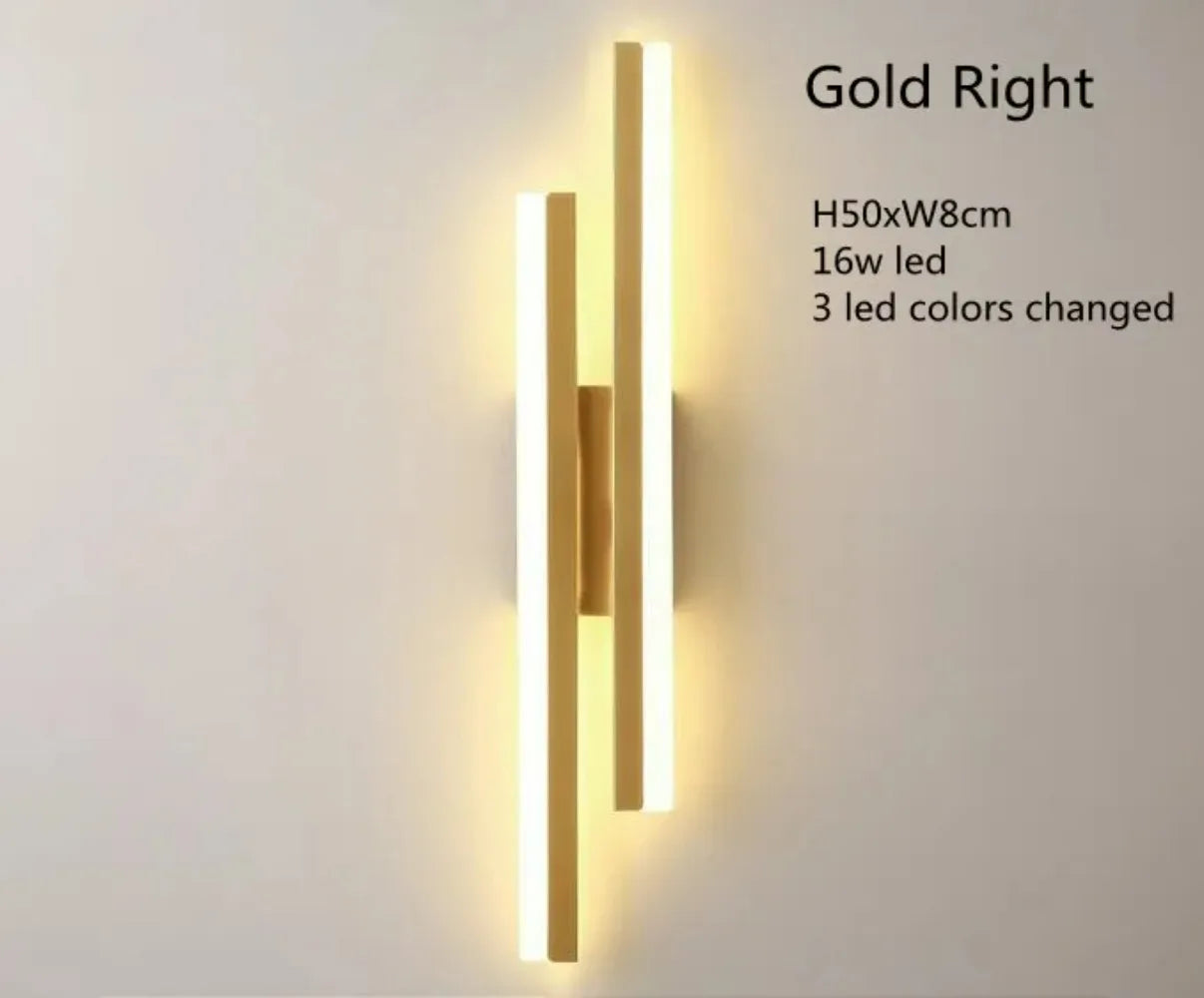 LED Wall Lamp with Copper Line Design