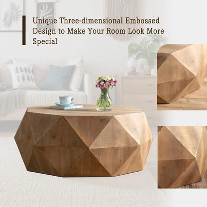 Geometric Drum Coffee Table