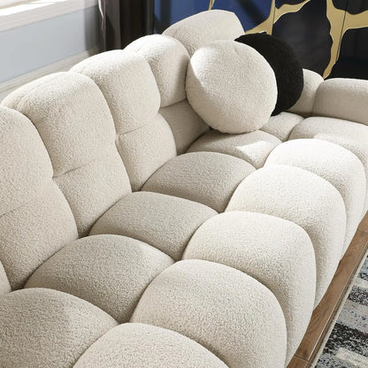 Cozy Marshmallow 2-Seater Boucle Sofa