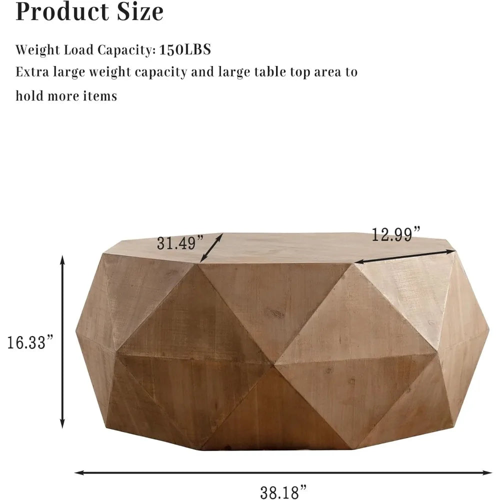 Geometric Drum Coffee Table